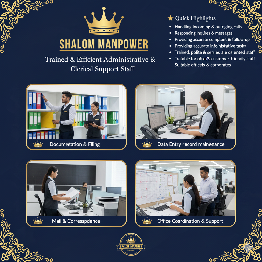 Administrative & Clerical Support services